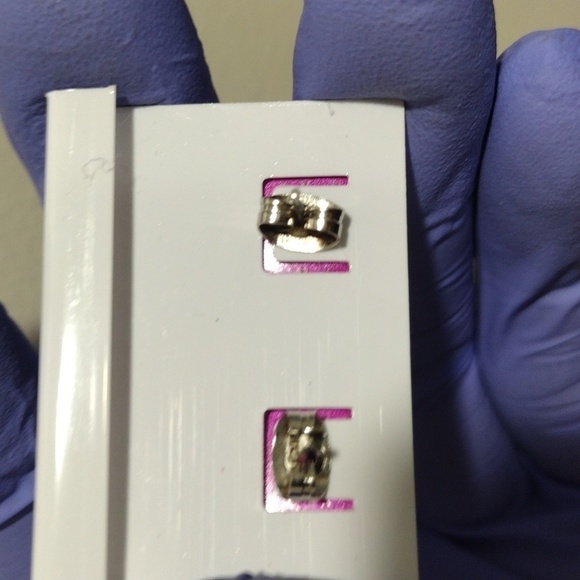 Retro 1980s Pink Enameled Metal Dome Stud Earrings – Stylish Women's Jewelry - Picture 5 of 6